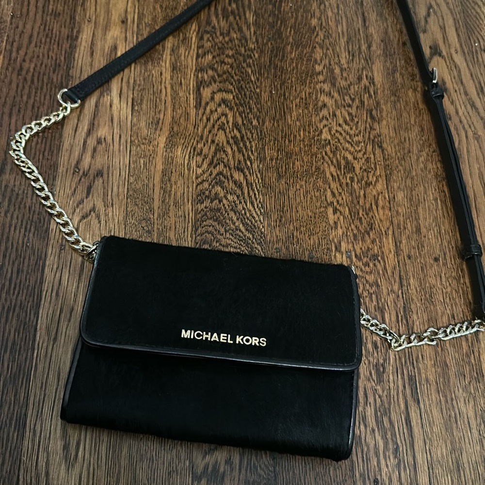 Michael Kors fur crossbody bag
